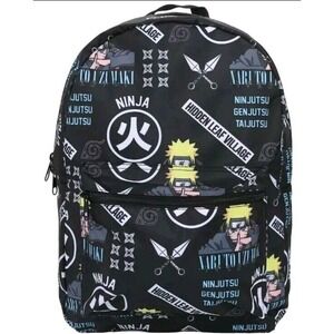 NARUTO Shippuden‎ Ninjutsu Sublimated Print Adult 17" Laptop Backpack BRAND NEW